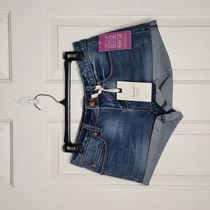 American Rag  Denim Shorts Distressed Roll Cuff Size 3 NWT